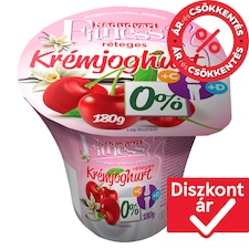 Nádudvari Fitness élőflórás réteges krémjoghurt meggyes-vaníliás 180 g