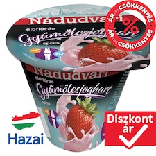 Nádudvari élőflórás, epres, zsírszegény gyümölcsjoghurt 125 g
