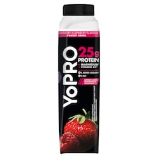 YoPro eper- és málnaízű sovány joghurtital édesítőszerekkel 300 g