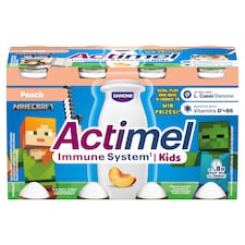 Danone Actimel Kids zsírszegény őszibarackízű joghurtalapú ital kalciummal 8 x 100 g (800 g)