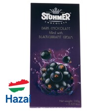 Stühmer feketeribizlis krémmel töltött étcsokoládé 100 g
