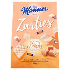 Manner Zarties sós-karamellás krémmel töltött ropogós ostyaszeletek 200 g