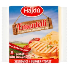 Hajdú ementáli ízesítésű lapka sajt 8 db 150 g
