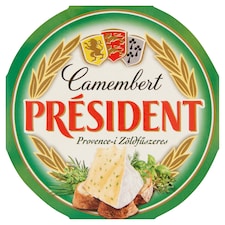 Président provence-i zöldfűszeres camembert 120 g