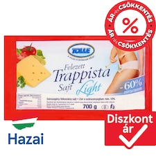 Tolle Light zsírszegény félkemény felezett trappista sajt 700 g