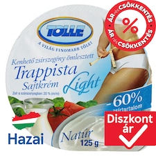 Tolle Light natúr kenhető zsírszegény ömlesztett trappista sajtkrém 125 g