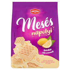 Detki Mesés Nápolyi citromos krémmel töltött ostya 180 g