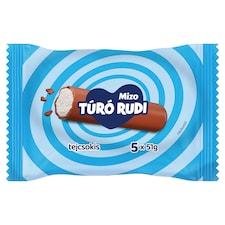 Mizo Túró Rudi natúr túródesszert tejcsokoládé bevonattal 5 x 51 g (255 g)