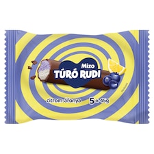 Mizo Túró Rudi citromos-áfonyás túródesszert kakaós bevonattal 5 x 45 g (225 g)