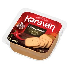 Karaván csípős paprikás füstölt, zsíros, vágható ömlesztett sajt 200 g