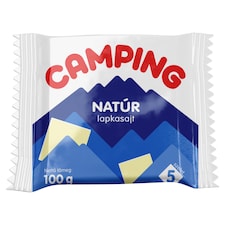 Camping natúr lapkasajt félzsíros ömlesztett sajtszeletek 100 g