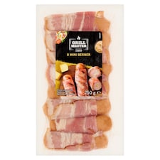 Grill Master Mini Berner füstölt sertés húskészítmény sajttal sertésszalonnába göngyölve 8 db 250 g