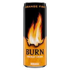 Burn Orange Fire szénsavas narancs ízű energiaital koffeinnel 250 ml