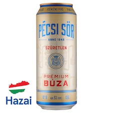 Pécsi Sör Prémium Búza szűretlen minőségi világos búzasör 5% 0,5 l