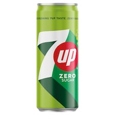 7UP energiamentes citrom és lime aromákkal ízesített szénsavas üdítőital édesítőszerekkel 330 ml