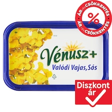Vénusz+ Valódi Vajas, Sós 55% zsírtartalmú margarin 450 g