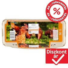 "A" osztályú szabad tartásban termelt friss tojás M-L 10 db