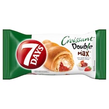 7DAYS Double Max croissant vaníliaízű töltelékkel és epres töltelékkel 80 g