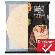 Grill Master elősütött tortilla lapok búzalisztből 4 x 62,5 g (250 g)