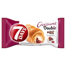 7DAYS Double Max croissant vaníliaízű töltelékekkel és meggyes töltelékekkel 80 g