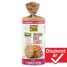 RiceUp! Eat Smart teljes kiőrlésű puffasztott rizs szupermagvakkal 120 g