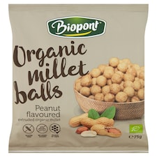 Biopont bio gluténmentes földimogyorós kölesgolyó 75 g