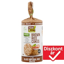 RiceUp! Eat Smart natúr teljes kiőrlésű puffasztott rizs barna és fekete rizzsel 120 g