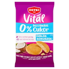 Detki Vitál kókuszos omlós keksz, cukor hozzáadása nélkül, édesítőszerekkel 180 g