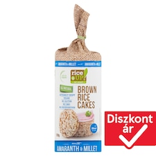 RiceUp! Eat Smart puffasztott teljes kiőrlésű barna rizs szelet kölessel és amaránttal 120 g