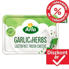 Arla fokhagymás fűszeres friss zsíros lágy laktózmentes krémsajt 200 g