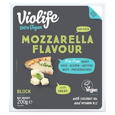 Violife mozzarella ízesítésű tömb pizzához 200 g