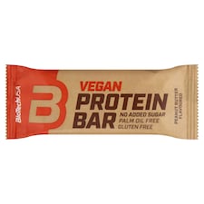 BioTechUSA mogyoróvaj ízű bevont vegán fehérjeszelet édesítőszerrel 50 g