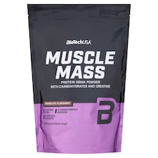 BioTechUSA Muscle Mass csokoládé ízű fehérje italpor szénhidrátokkal és kreatinnal 1000 g