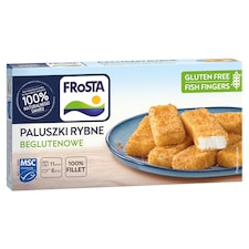 FRoSTA gyorsfagyasztott gluténmentes elősütött halrudak halfiléből ropogós panírban 10 db 300 g