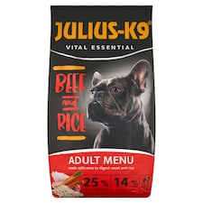 Julius-K9 Vital Essential teljes értékű szárazeledel allergiás kutyáknak marhával és rizzsel 12 kg