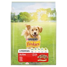 Purina Friskies Active marhával száraz kutyaeledel 3 kg