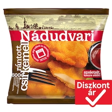 Nádudvari gyorsfagyasztott szeletelt, készre sütött rántott csirkemell 600 g