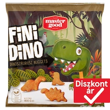 Master Good Fini Dino Dinoszaurusz Nuggets gyorsfagyasztott panírozott csirke mellhús 800 g