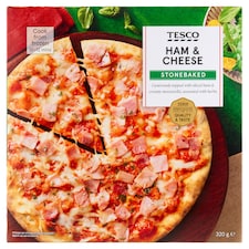 gyorsfagyasztott, kövön sült pizzalap sonkával, edami- és mozzarella sajtokkal 320 g