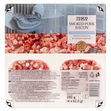 füstölt, gyorspácolt, kockázott bacon szalonna 4 x 62,5 g (250 g)