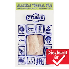 7 Tenger gyorsfagyasztott, konyhakész alaszkai tőkehal filé 800 g