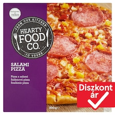 Hearty Food Co. gyorsfagyasztott szalámis pizza 300 g