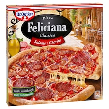 Dr. Oetker Feliciana gyorsfagyasztott pizza szalámival és chorizo szalámival 320 g