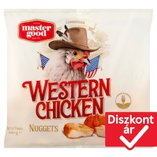 Master Good Western Chicken Nuggets gyorsfagyasztott elősütött csirkéből formázott termék 600 g