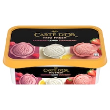 Carte d'Or Jégkrém Trio Fresh Málna-Citrom-Eper 1000 ml