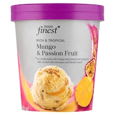 Finest mangó-maracuja ízű tejjégkrém mangós-maracujás öntettel és kekszdarabkákkal 500 ml