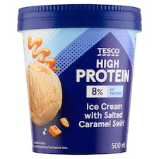 High Protein sós karamell ízű jégkrém sós karamell öntettel, cukorral és édesítőszerrel 500 ml