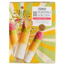 Popping Lollies narancs-citrom-lime ízű vizes jégkrém 11 x 47 ml (517 ml)