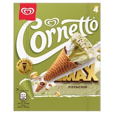 Cornetto Max Multipack Pisztácia tölcséres jégkrém 4 x 90 ml