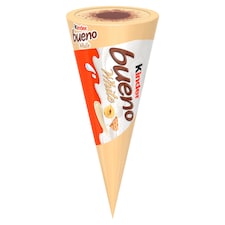Kinder Bueno White mogyorós jégkrém mogyorós töltelékkel ostyatölcsérben kakaós bevonattal 90 ml